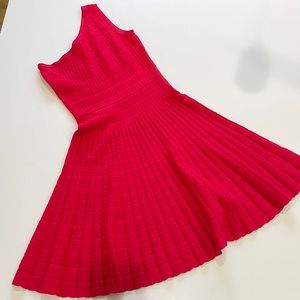 Michael Kors, one shoulder red knit dress, size small